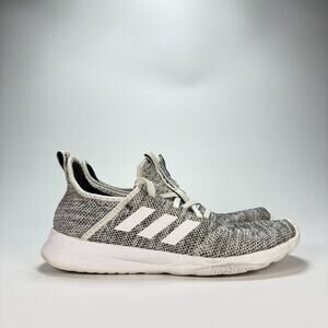 Adidas Cloudfoam Pure Grey Running Shoes Lace Up Sneakers DB0695 Women’s Size 7